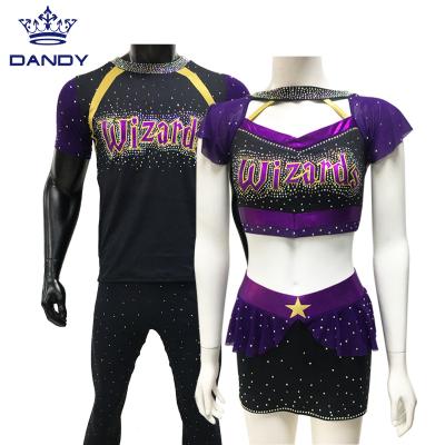 China Breathable and comfortable. New Soft Design Youth Girl Cheerleading Uniforms Custom Made Men Cheerleading Uniform for sale