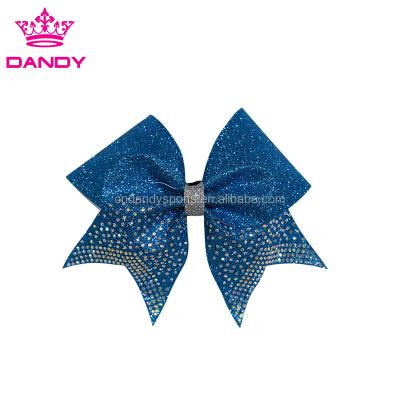 China Antibacterial Cheerleader Girls Hair Accessories Unicorn Sparkle Cheerleading Hair Bows for sale