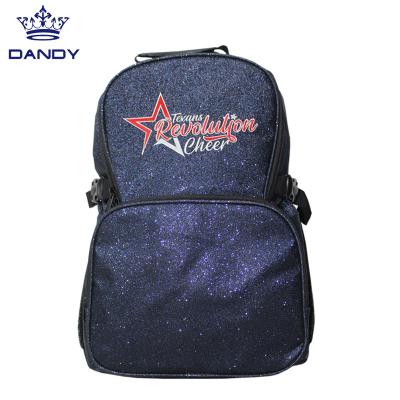 China Wholesale Waterproof Cheerleading Logo Cheer Backpack Glitter Embroidery Backpack for Team for sale