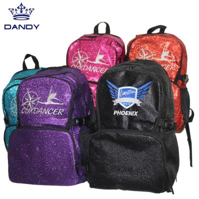 China Wholesale Waterproof Cheerleading Backpack Dance Bag Sparkle Cheerleading Backpack for sale