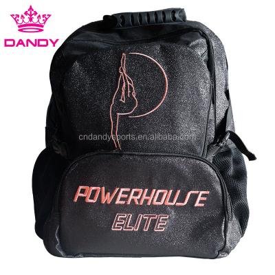 China Large Capacity Waterproof Cheerleading Backpack Glitter Sports Cheer Bag for sale