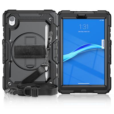 China Dropproof 360 Rotation Hand Strap&Kickstand Shockproof Dustproof Tablet Case For Lenovo Tag M8 Silicone Cover Device for sale