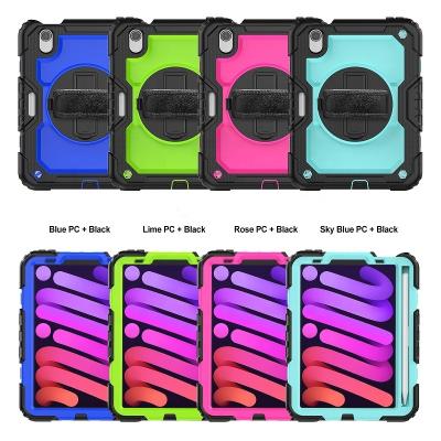 China With 26 different multicolor 2021 strap/shoulder strap silicone covers tpu cases for ipad mini 6th gen case 8.3 inch tablet shockproof cover for sale