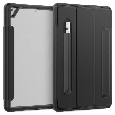 China China Manufacture Shockproof Ultra Thin Magnetic Case Light Weight Transparent Auto-Sleep Smart Cover For iPad 10.2 7th Gen Tablet Case With Different Colors Options for sale