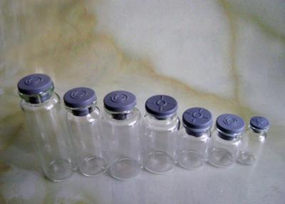 China Liquid Medicine Small Glass Vials / Mini Glass Bottles Stoppers With Crimp Cap for sale