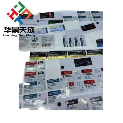 China Digital Printing Method Glass Vial Labels With Permanent Adhesive And Vials for sale