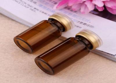 China Vial de vidrio de 10 ml de color marrón claro con tapas y tapones para aceite de inyección de esteroides en venta