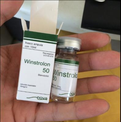 China Winstrolon 50 10mlm  Injection Oil Labels And Boxes 10ml Vial Box Paper Packaging en venta