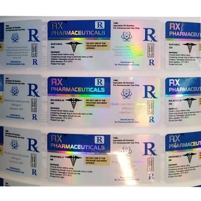 China Laser PET 10ml Hologram vial Pharmaceutical Vial Labels for sale