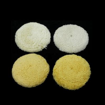 China Australian High Yield Hongjie Twisted Wool Pad Curved Pad Polishing Factory Wholesale 8inch Wool Pad Polish Cleaning Tool for sale