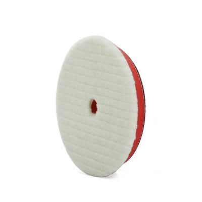 China High Yield New 5/6/7 Inch Buff Polishing Pad Hongjie Wool Fiber Woolen Buff Polishing Protector Japan Wool Tender Polish Pads For Car for sale