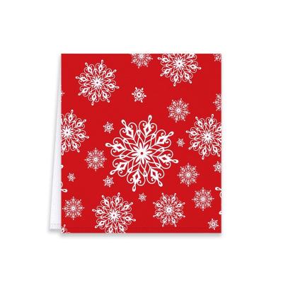 China Sustainable Red Christmas Reusable Kitchen Dish Cloth Heart Snowflake Printed Microfiber Absorbent Swedish Dish Towel for sale