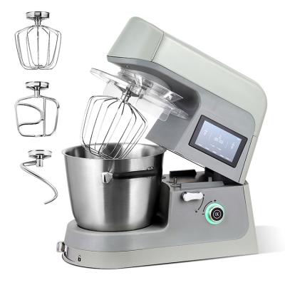 China Tilt Head Design Support Electric Mixer Wifi Bluetooth Connected Food Preset Recipe Touch Screen Heating Mixer Kitchen Machine for sale