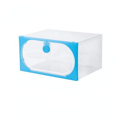 China New Viable Wholesale Model PP Transparent Plastic Box For Shoe Plastic Containers Storage Boxes Shoe Boxes for sale