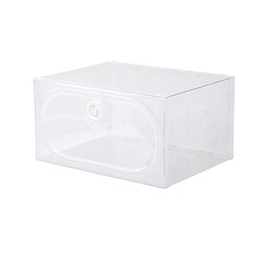 China Customized high quality workable transparent original foldable transparent shoe storage pp transparent box for storing sports shoes for sale