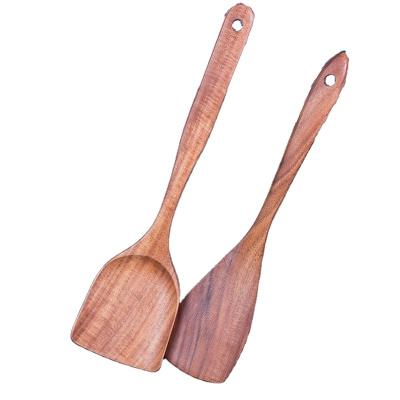 China Sustainable 2023Multifunction Teak Heat Resistant Kitchen Accessories Cooking Tools Wooden Kitchen Utensils for sale