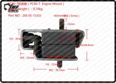 Cina Supporti di motore di gomma di KOMATSU, cuscino di gomma 20S-01-71310 del motore dell'escavatore di PC40 PC50 in vendita