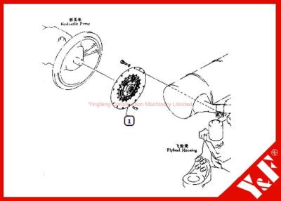 Κίνα Προσαρμοσμένα μέρη pc200-6 εκσκαφέων της KOMATSU υγρότερη μηχανή 20Y-01-11112 6D102 προς πώληση