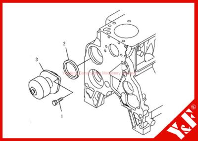 China 6D102 Engine Komatsu Excavator Parts PC200-7 6735-61-1502 Water Pump Assembly for sale