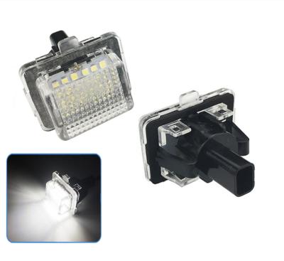 China Aluminum + PC LED Auto Number License Plate Light Assembly For Mercedes Benz W204 W212 W216 W221 W207 W218 W231 for sale