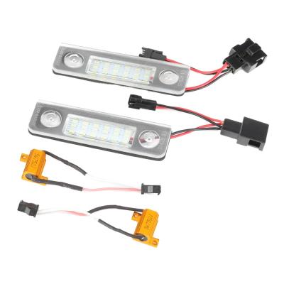 China Aluminum + Waterproof PC LED Number License Plate Lights For VW Skoda Octavia 2 Facelifted Roomster 5J for sale