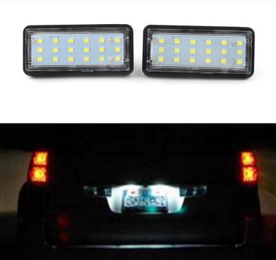 China Aluminum + PC LED License Plate Light For Toyota Land Cruiser Prado J100 J120 J200 Reiz Mark For Lexus GX470 LX470 LX570 for sale