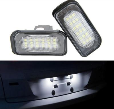 China Aluminum + PC LED License Plate Lights For Mercedes Benz 200-2007 W203 4D Sedan C240 ​​C230 C55 AMG C320 C350 C280 C43 C32 AMG License Light for sale