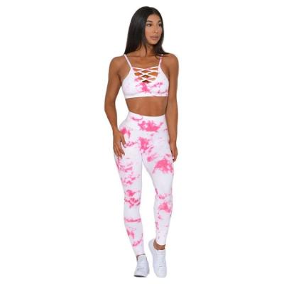 China Gym Wear Yoga Tie Dye Breathable Workout Women High Waist Fitness Arm Warmers And Hot Bra Design Shapewear Arm Warmers New for sale