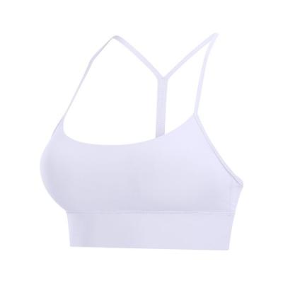 China Custom Branded Breathable Women Sexy Bra Solid Logo Private Label Push Up Racerback Workout Sports Bra Top Fitness for sale