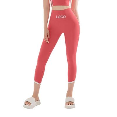 China OEM ODM Fashion Sports Gym Cuffs Breathable Sexy One Piece Custom Size Women's Buttlift Yoga Stretch Pants High Hip Working Tight Panties for sale