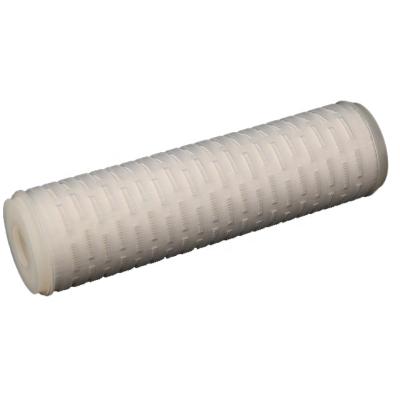 China Eco-friendly Easy Operation Water Filter System PE Membrane Folding Microporous Cartridge Filter for sale