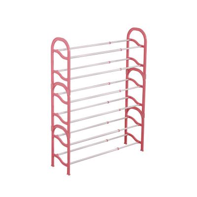 China Bathroom Sell High Quality Storage Living Room Heavy Duty Metal 6 Tier Shoe Rack for sale