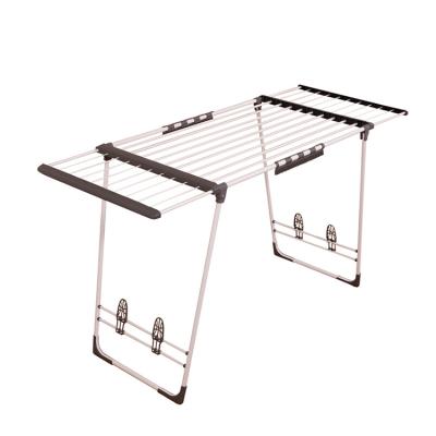 China High Quality Bathroom Laundry Drying Rack 21M Folding Clothes Dryer Extendable Horse Hanger for sale