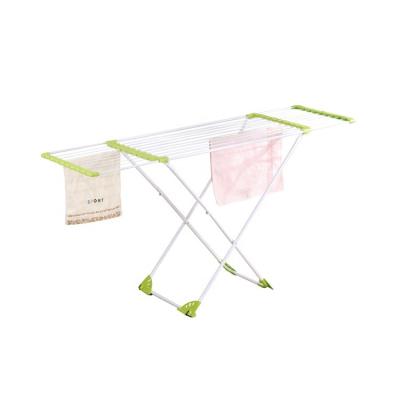 China 20M Bathroom Movable Iron Expandable Laundry Airer Clothes Horse Hanger Drying Stand Foldable Clothes Dryer for sale