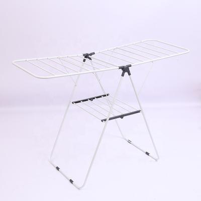 China High Quality Metal 15M Portable Clothes Drying Rack Bathroom Mannequin Hanger Folding Laundry Dryer Rack for sale