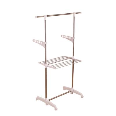 China 2022 Bathroom Clothes Drying Rack Folding Free Hangers Expandable Clothes Laundry Dryer For Clothes for sale