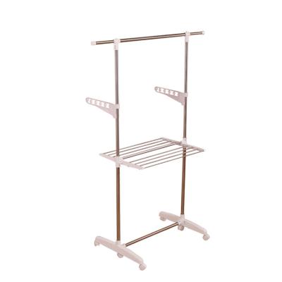 China Good Price Bathroom Laundry Hanger Stainless Steel Clothes Dryer Extendable Mobile Drying Rack For Display for sale