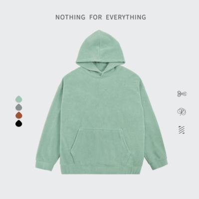 China Anti Shrink OEM Custom Design Plain Fleece Fabric Hoodie Streetwear for sale