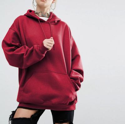 China Anti-Shrink Female Simple Logo Cotton Sweatshirts Hoodies Batwing Fashion Woman Hot Sale OEM Style for sale