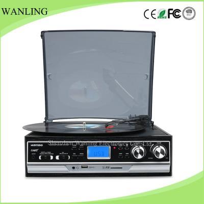 China Dual USB+SD +FM radio+cassette turntable optioal technics with CD and USB recording function for sale