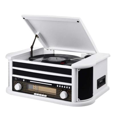 China Vintage Wooden Vinyl CD Play / LP Play / Radio Record Player Cassette Play With Cassette Deck for sale