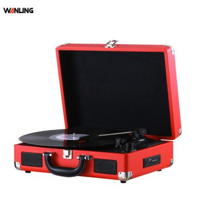 China USB+CD+Blue tooth+FM Radio Optioal Hot Selling LP Vinyl MP3 Suitcase Turntable Portable VCR for sale