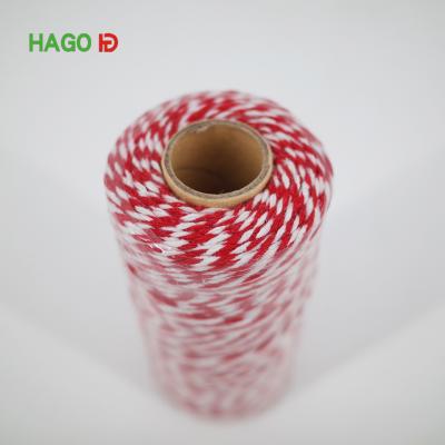 China HAGO Sustainable Cotton Rope for Canada Macrame Rope Macrame Red and White Cotton Rope Macrame Threads Wholesale for sale