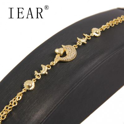 China CLASSIC Wholesale Custom IEAR Dolphin Bangle Bracelets Copper Bracelet Women for sale