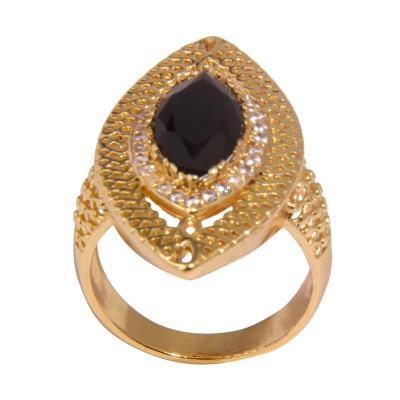 China FASHIONABLE high quality black onyx 18k gold ring devil rings from IEAR The eye of the for sale