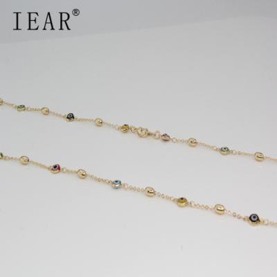 China BOHEMIA IEAR long chain necklace gold plated long necklace mal de ojo chain bracelet for sale