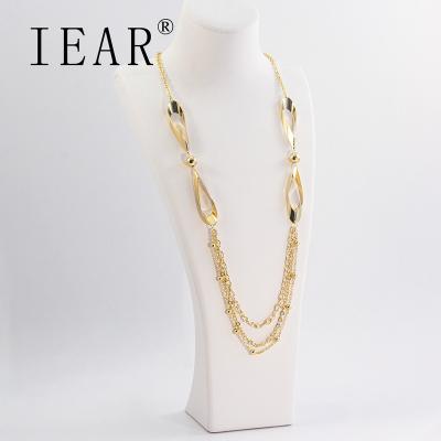 China IEAR CLASSIC Gold Plated Multilayer Designs Multilayer Designs Women Long Pearl Necklace Multilayer Necklace for sale