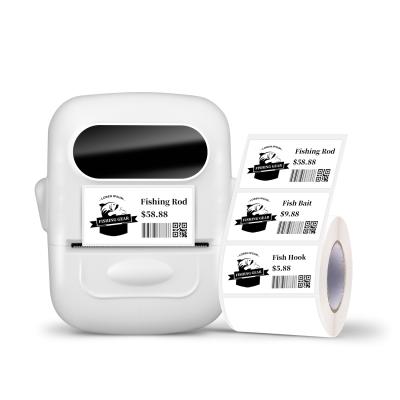 China Barcode Printer Thermal Label Printer Smart 2 Inch 50mm Portable Black And White Mini Sticker Printer for sale