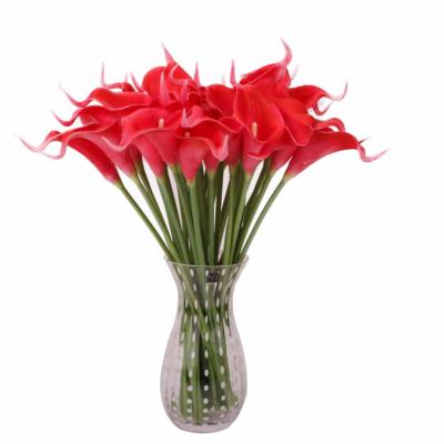 China Amazon PU Calla Lilies Artificial Flower Bouquet Wedding Eco-friendly Hot Selling Flower For Home Decor for sale