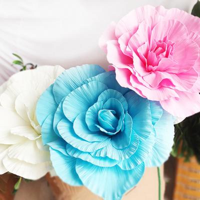 China Luxury Handcrafted Flower Centerpieces for Wedding Decoration Giant Artificial Flower Foam Flower for Home Decor for sale